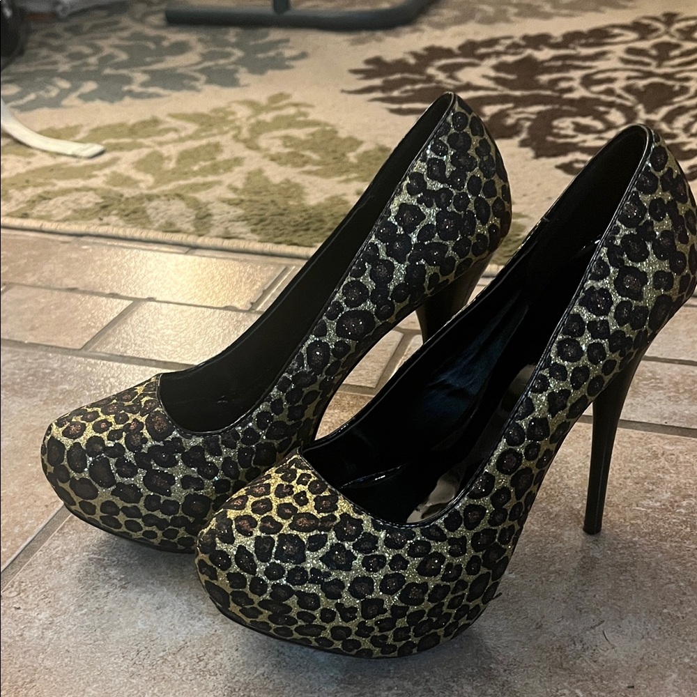 Leopard Print Y2k High Heels